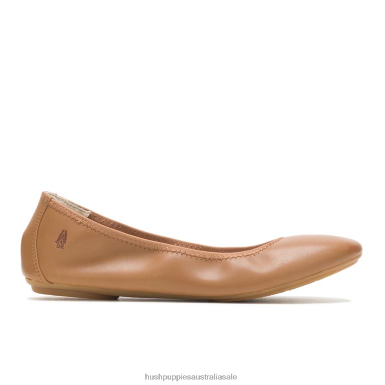 Desert Tan Leather Chaste Ballet Flat 2 Women Hush Puppies Ballet Flat F264D75