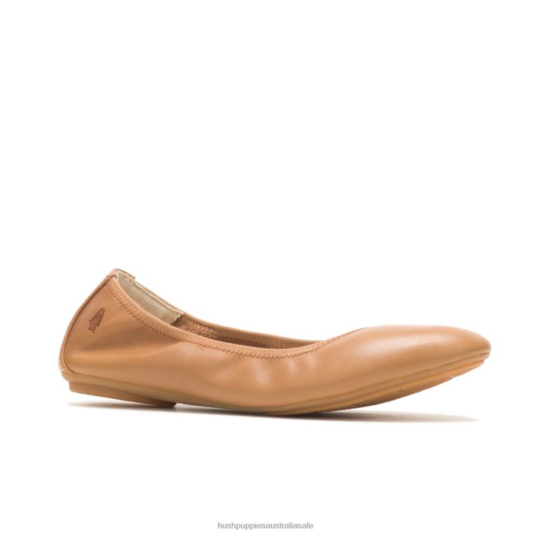 Desert Tan Leather Chaste Ballet Flat 2 Women Hush Puppies Ballet Flat F264D75