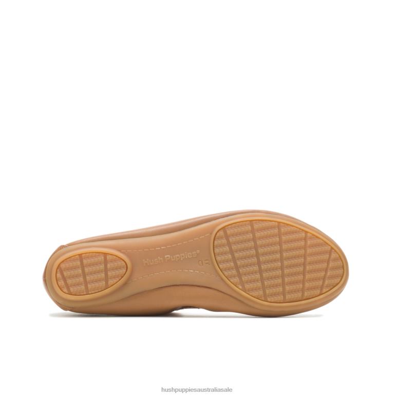 Desert Tan Leather Chaste Ballet Flat 2 Women Hush Puppies Ballet Flat F264D75