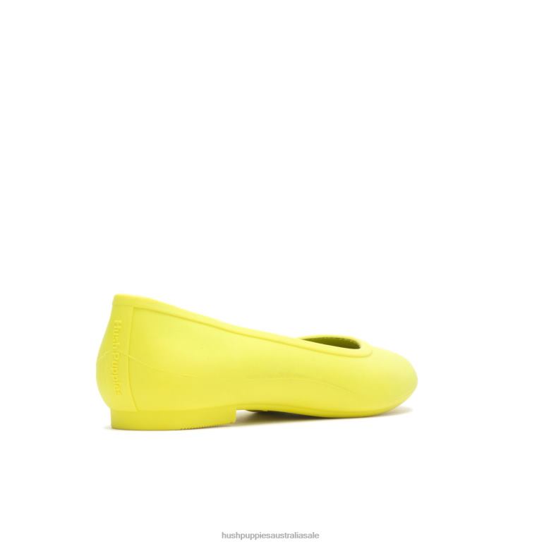 Electric Yellow Brite Pops Flat Women Hush Puppies Flat Shoes F264D88