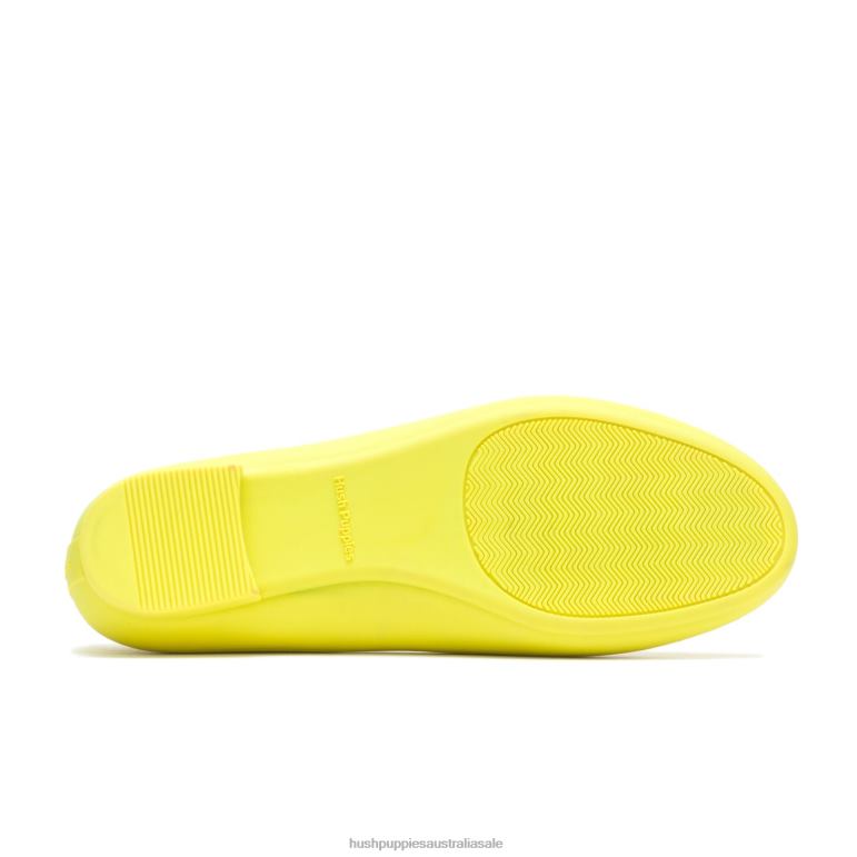 Electric Yellow Brite Pops Flat Women Hush Puppies Flat Shoes F264D88