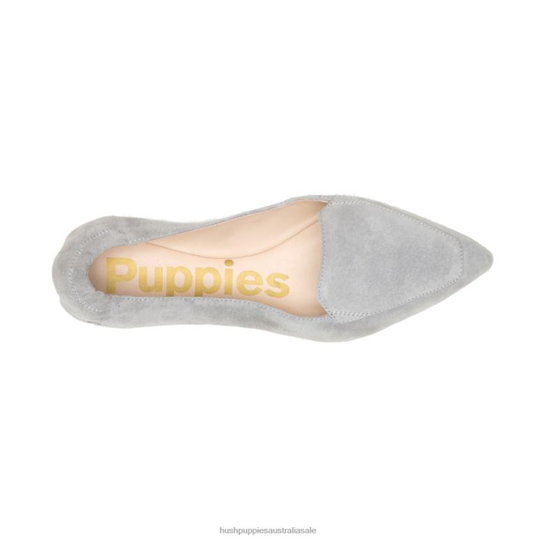 Frost Grey Suede Hazel Pointe Flat Women Hush Puppies Flat Shoes F264D50