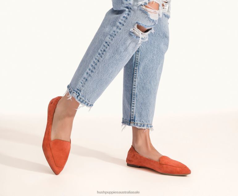 Ginger Spice Suede Hazel Pointe Flat Women Hush Puppies Flat Shoes F264D62