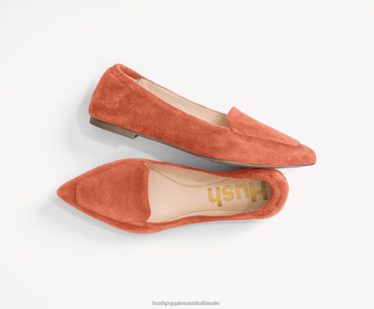Ginger Spice Suede Hazel Pointe Flat Women Hush Puppies Flat Shoes F264D62