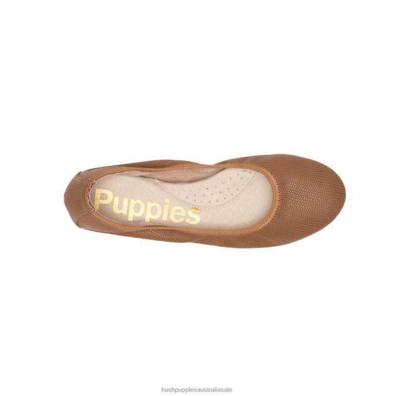 Gold Reptile Chaste Ballet Flat 2 Women Hush Puppies Ballet Flat F264D78
