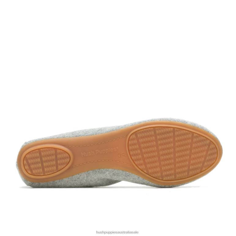 Grey Wool Chaste Ballet Flat 2 Women Hush Puppies Ballet Flat F264D77