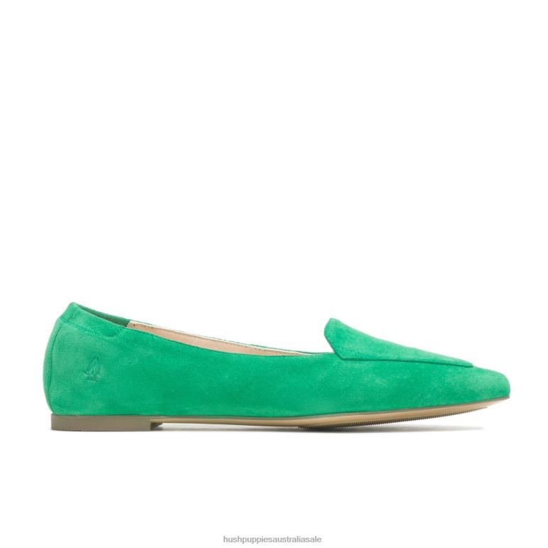 Jade Green Suede Hazel Pointe Flat Women Hush Puppies Flat Shoes F264D71
