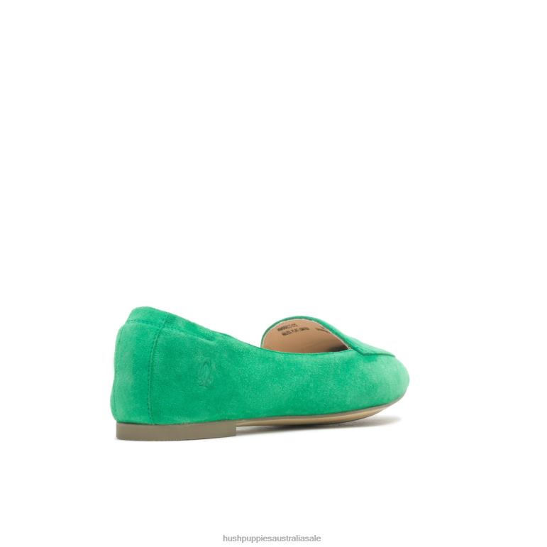 Jade Green Suede Hazel Pointe Flat Women Hush Puppies Flat Shoes F264D71
