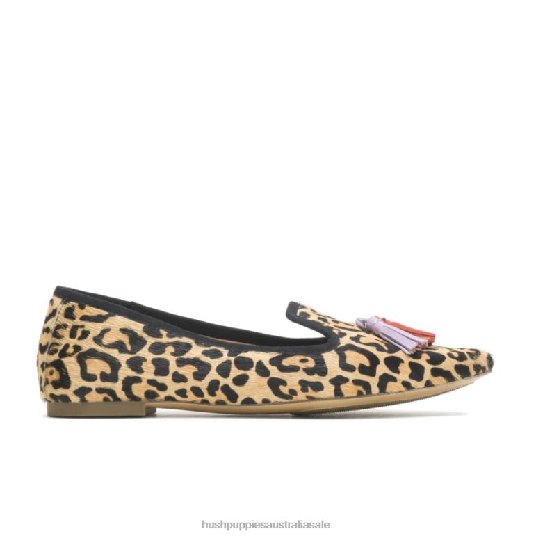 Leopard Print Suede Sadie Tassel 2 Flat Women Hush Puppies Flat Shoes F264D47