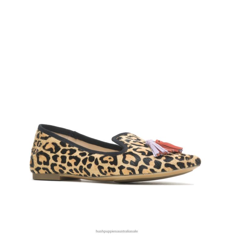 Leopard Print Suede Sadie Tassel 2 Flat Women Hush Puppies Flat Shoes F264D47