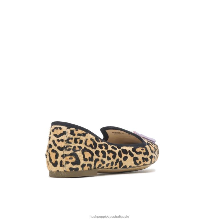Leopard Print Suede Sadie Tassel 2 Flat Women Hush Puppies Flat Shoes F264D47