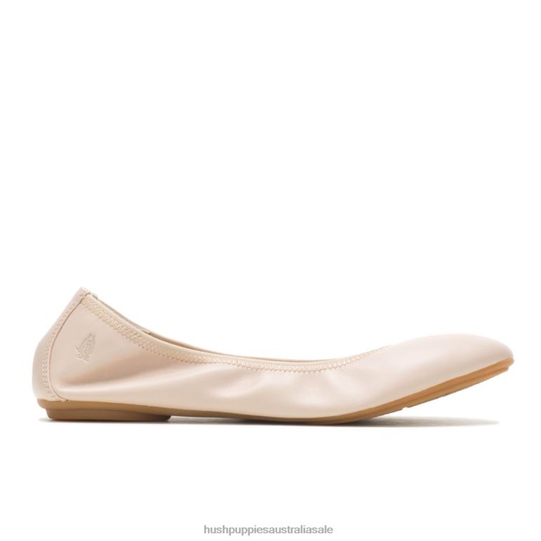 Light Taupe Leather Chaste Ballet Flat 2 Women Hush Puppies Ballet Flat F264D84