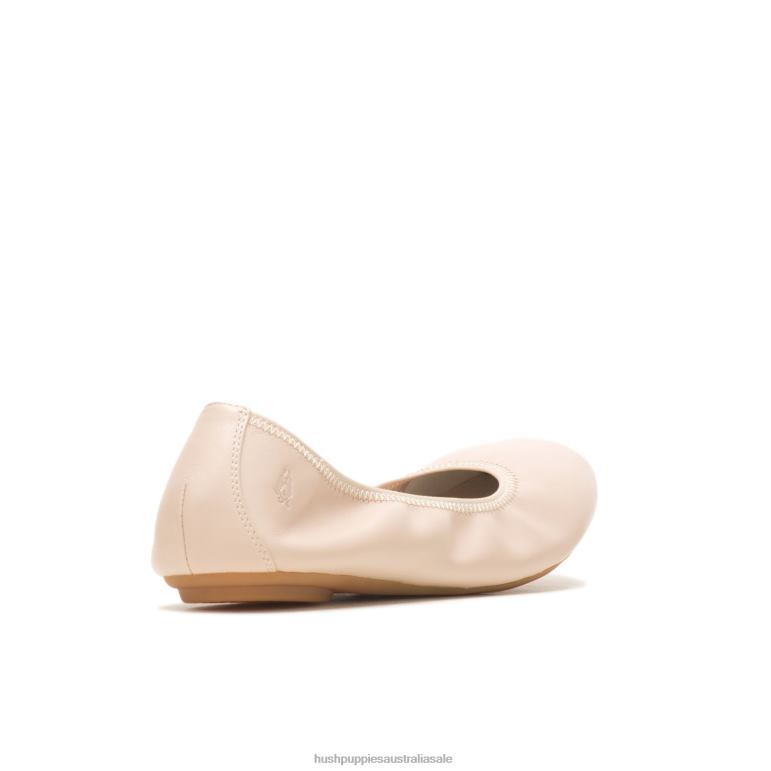 Light Taupe Leather Chaste Ballet Flat 2 Women Hush Puppies Ballet Flat F264D84
