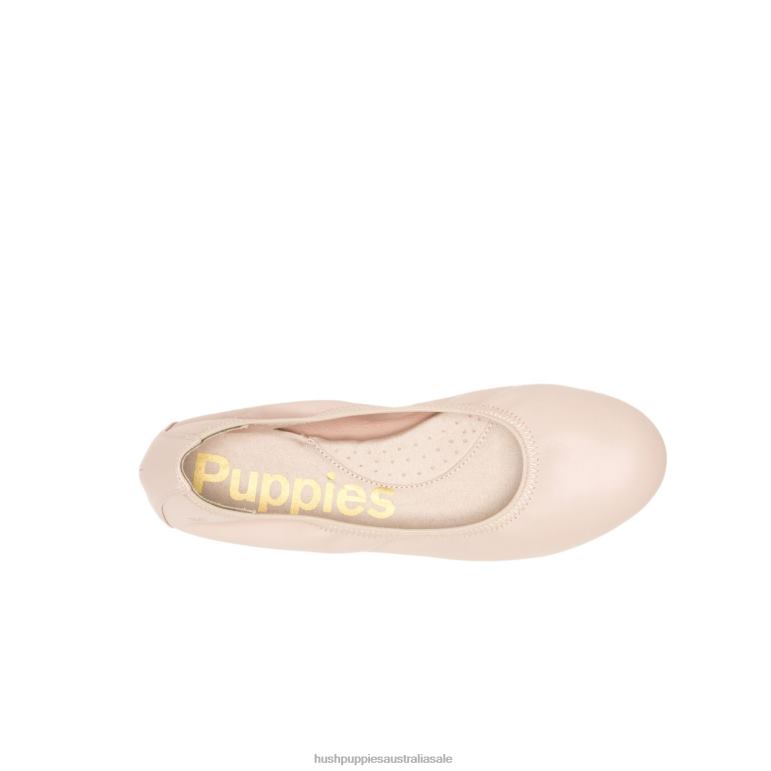 Light Taupe Leather Chaste Ballet Flat 2 Women Hush Puppies Ballet Flat F264D84