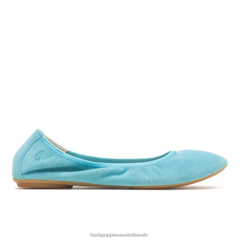 Maui Blue Suede Chaste Ballet Flat 2 Women Hush Puppies Ballet Flat F264D79