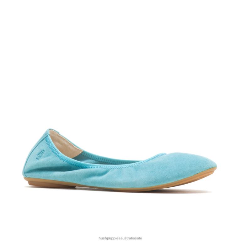 Maui Blue Suede Chaste Ballet Flat 2 Women Hush Puppies Ballet Flat F264D79