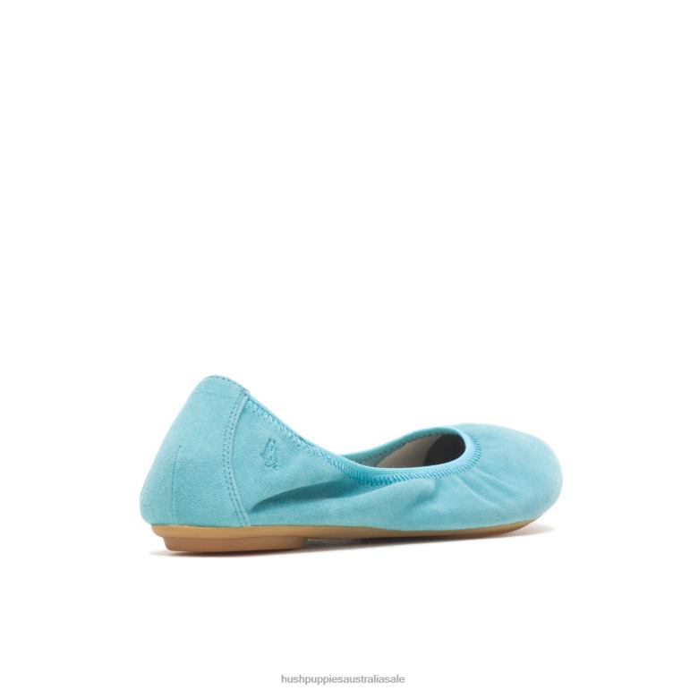 Maui Blue Suede Chaste Ballet Flat 2 Women Hush Puppies Ballet Flat F264D79