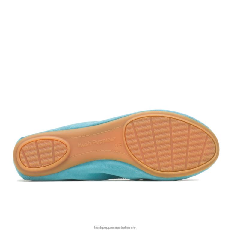 Maui Blue Suede Chaste Ballet Flat 2 Women Hush Puppies Ballet Flat F264D79