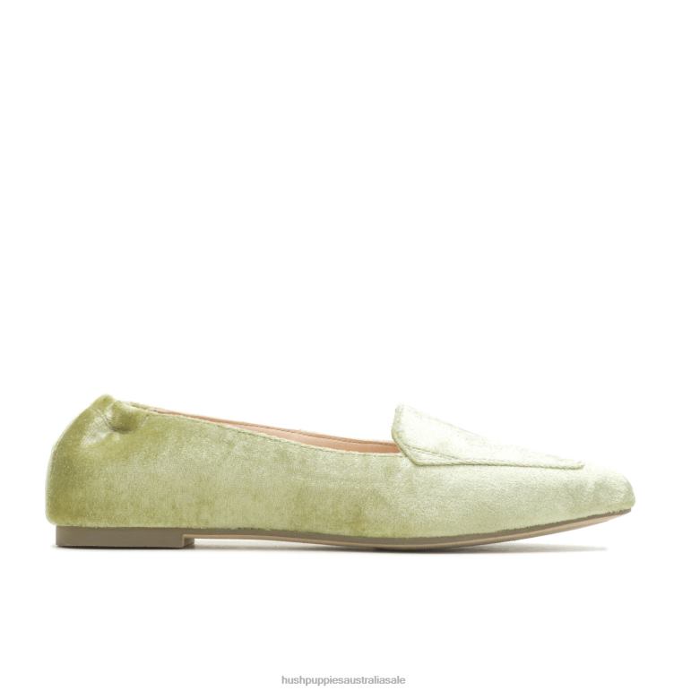 Moss Green Velvet Hazel Pointe Flat Women Hush Puppies Flat Shoes F264D60