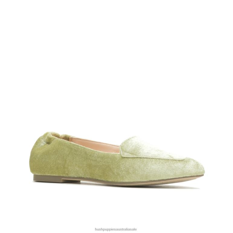 Moss Green Velvet Hazel Pointe Flat Women Hush Puppies Flat Shoes F264D60