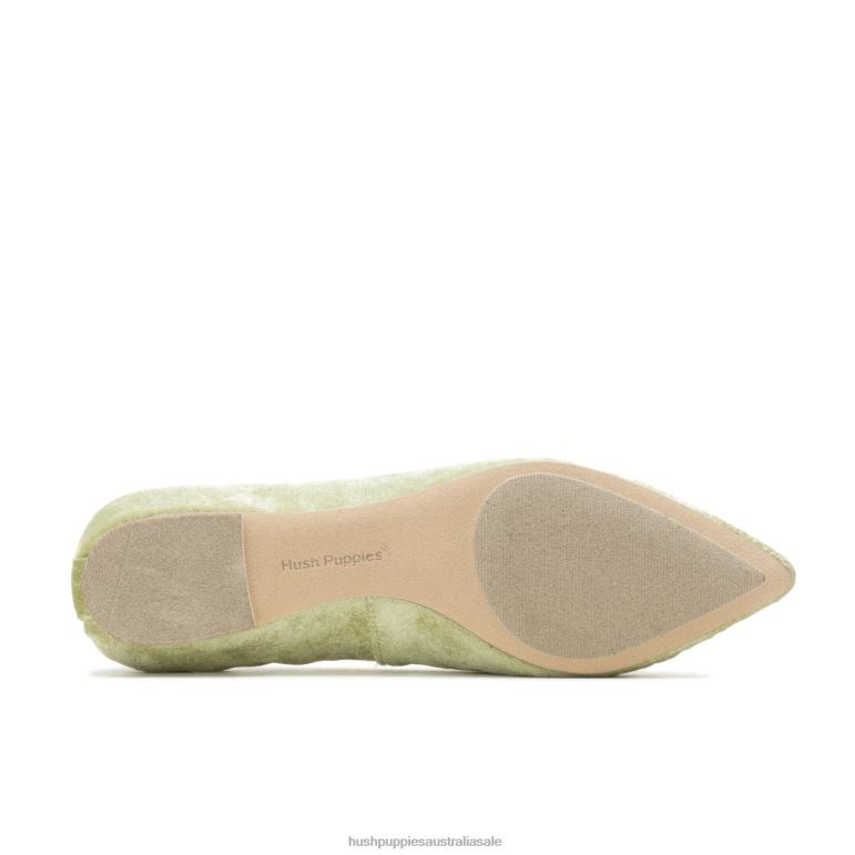 Moss Green Velvet Hazel Pointe Flat Women Hush Puppies Flat Shoes F264D60