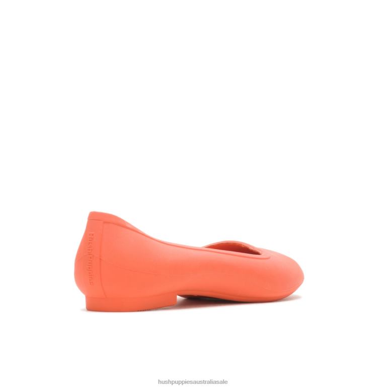Orange Brite Pops Flat Women Hush Puppies Flat Shoes F264D87
