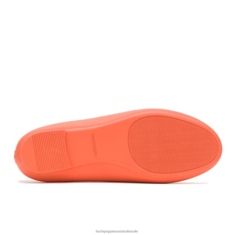 Orange Brite Pops Flat Women Hush Puppies Flat Shoes F264D87