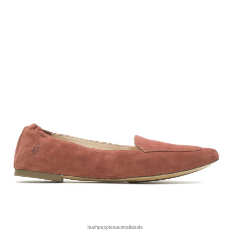 Rust Suede Hazel Pointe Flat Women Hush Puppies Flat Shoes F264D68