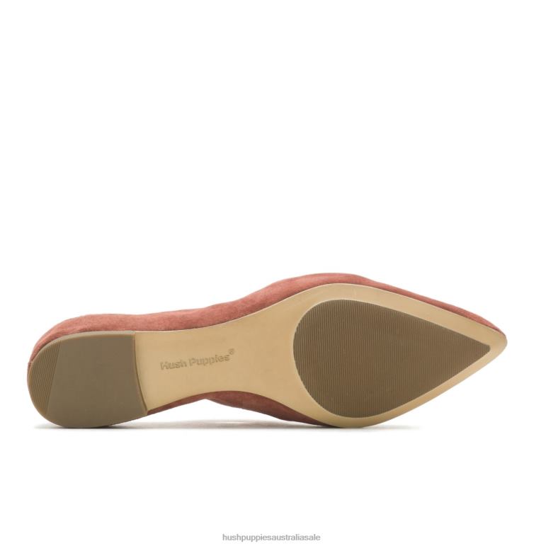 Rust Suede Hazel Pointe Flat Women Hush Puppies Flat Shoes F264D68