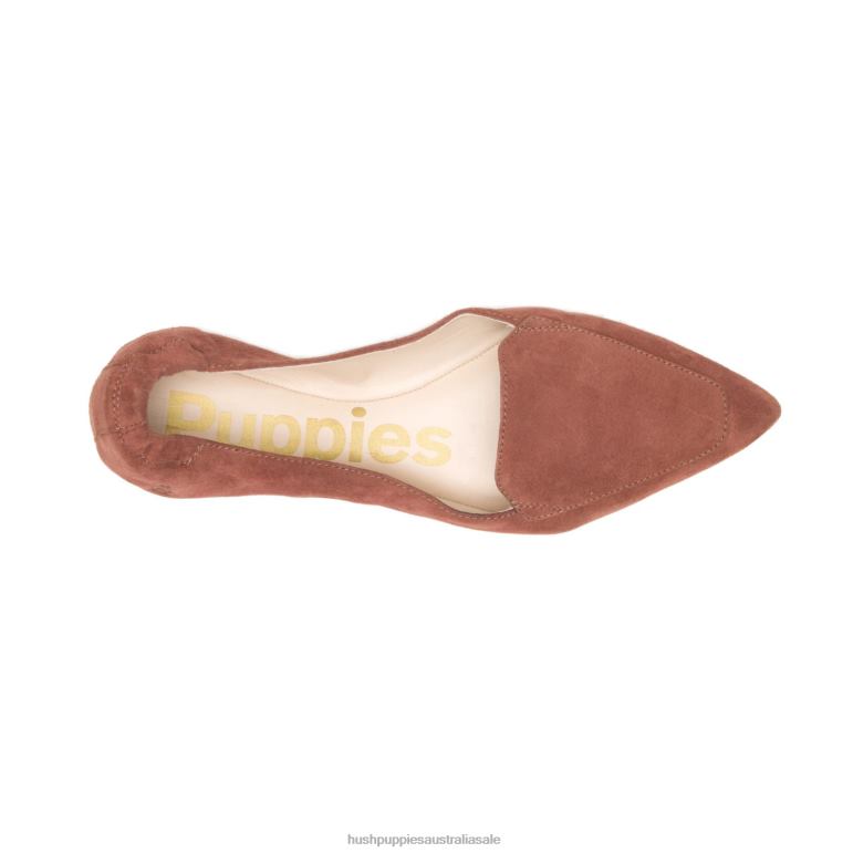 Rust Suede Hazel Pointe Flat Women Hush Puppies Flat Shoes F264D68