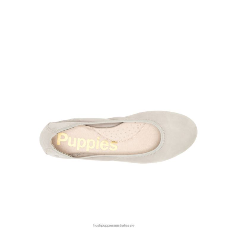 Soft Grey Suede Chaste Ballet Flat 2 Women Hush Puppies Ballet Flat F264D83