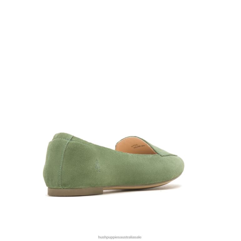 Soft Sage Suede Hazel Pointe Flat Women Hush Puppies Flat Shoes F264D58