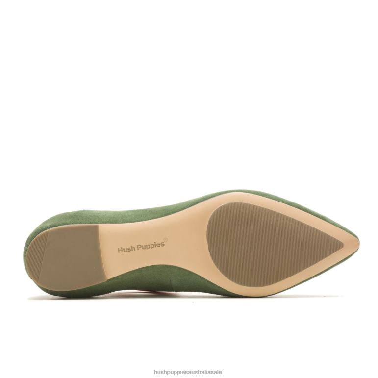 Soft Sage Suede Hazel Pointe Flat Women Hush Puppies Flat Shoes F264D58