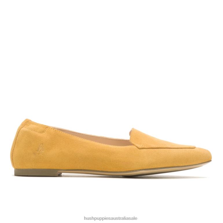Summer Yellow Suede Hazel Pointe Flat Women Hush Puppies Flat Shoes F264D57