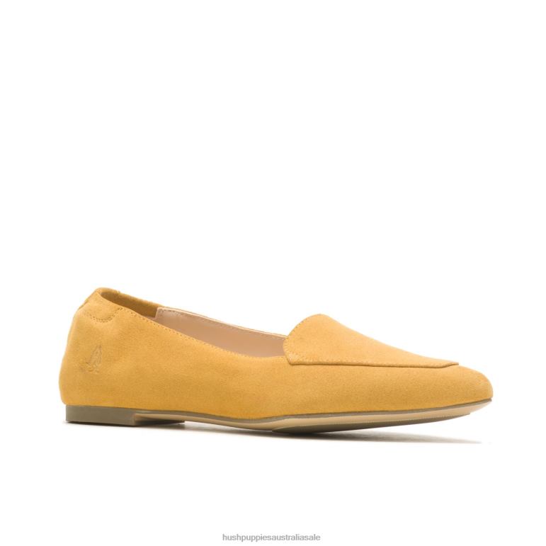 Summer Yellow Suede Hazel Pointe Flat Women Hush Puppies Flat Shoes F264D57