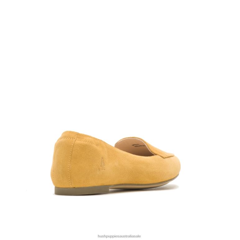 Summer Yellow Suede Hazel Pointe Flat Women Hush Puppies Flat Shoes F264D57