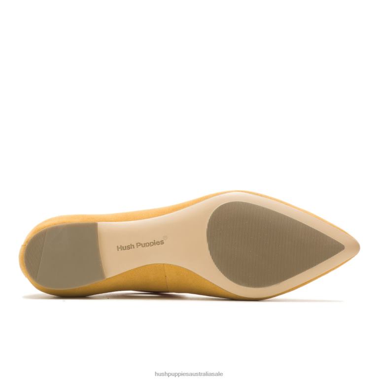 Summer Yellow Suede Hazel Pointe Flat Women Hush Puppies Flat Shoes F264D57