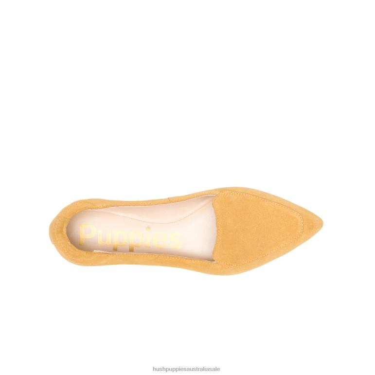 Summer Yellow Suede Hazel Pointe Flat Women Hush Puppies Flat Shoes F264D57