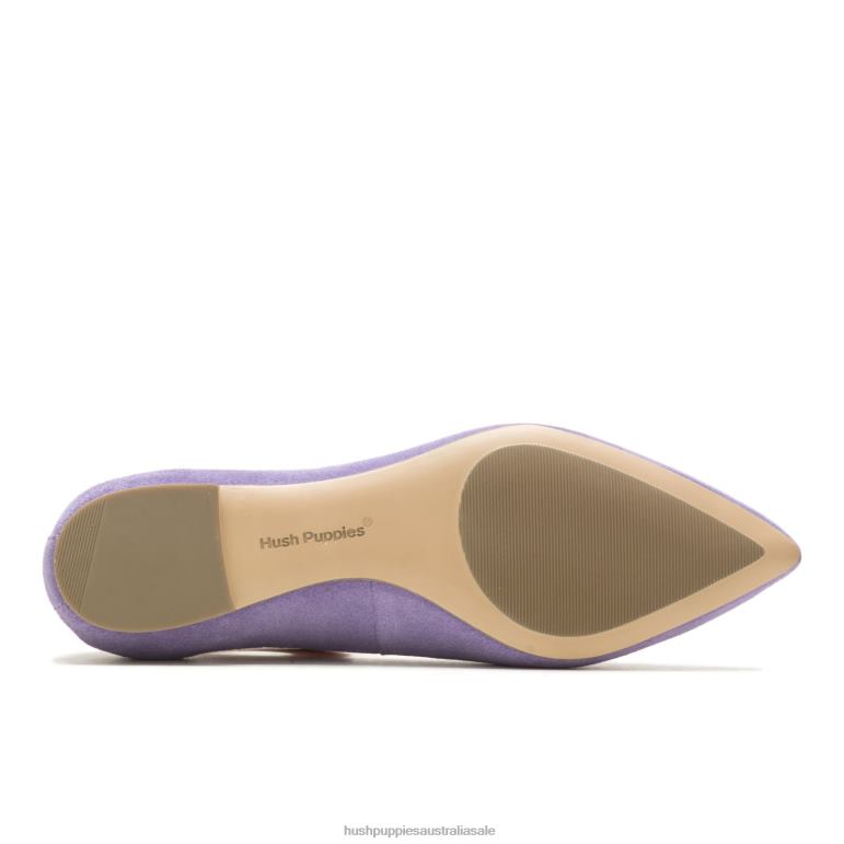 Taffy Purple Suede Hazel Pointe Flat Women Hush Puppies Flat Shoes F264D51