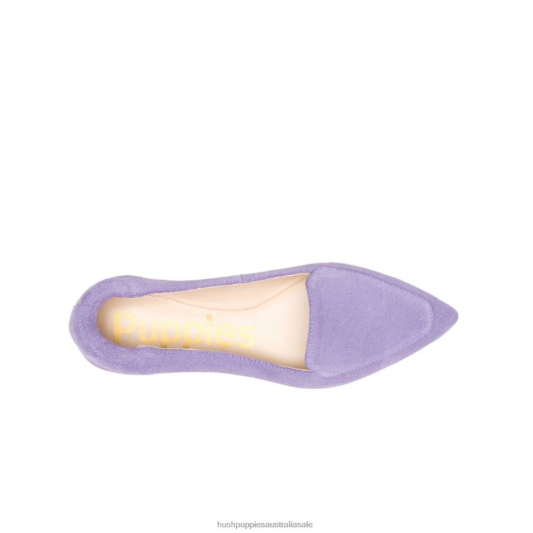 Taffy Purple Suede Hazel Pointe Flat Women Hush Puppies Flat Shoes F264D51