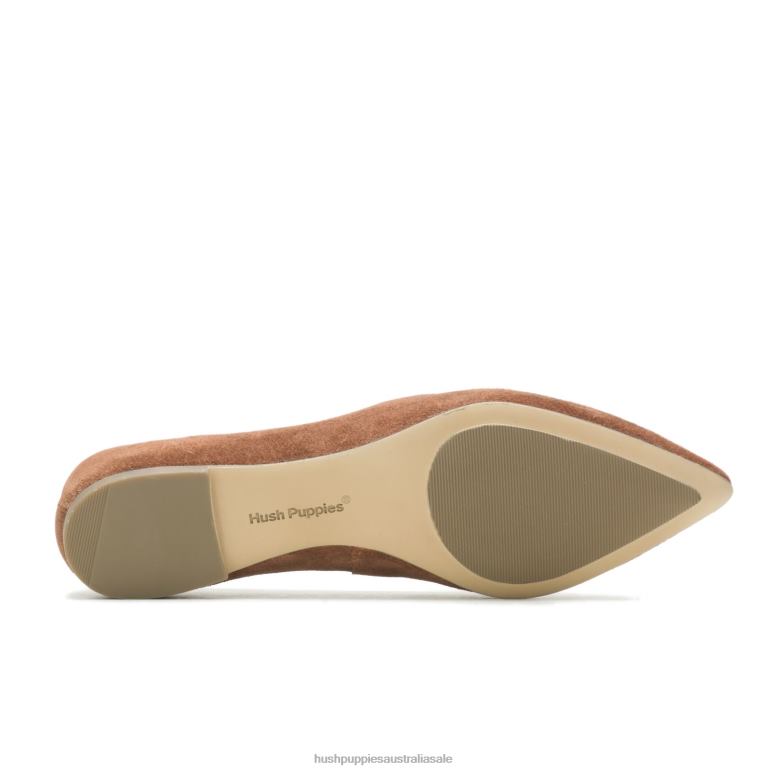 Tan Suede Hazel Pointe Flat Women Hush Puppies Flat Shoes F264D66