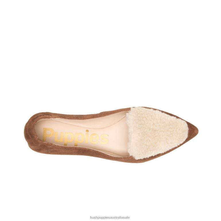 Tan Suede Hazel Pointe Flat Women Hush Puppies Flat Shoes F264D66