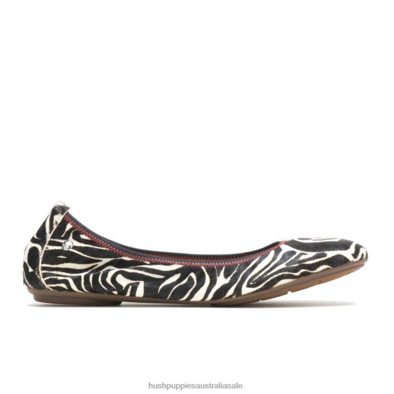 Zebra Calf Hair Chaste Ballet Flat Women Hush Puppies Ballet Flat F264D85