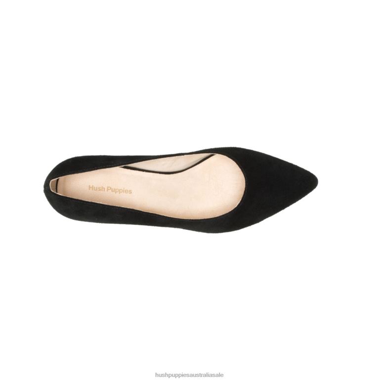 Bold Black Nubuck Sofie Pump Women Hush Puppies Heels F264D105
