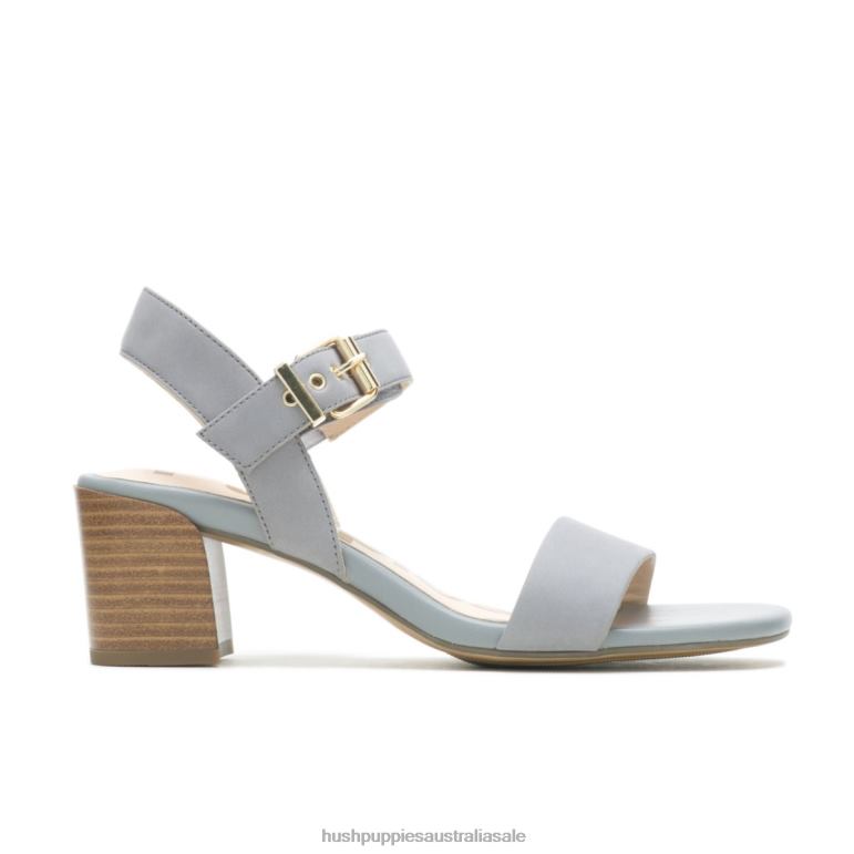 Cool Grey Nubuck Leila Quarter Strap Sandal Women Hush Puppies Heels F264D32