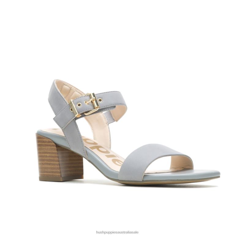 Cool Grey Nubuck Leila Quarter Strap Sandal Women Hush Puppies Heels F264D32