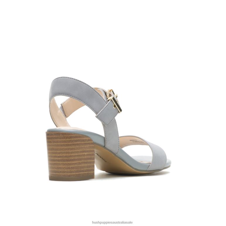 Cool Grey Nubuck Leila Quarter Strap Sandal Women Hush Puppies Heels F264D32
