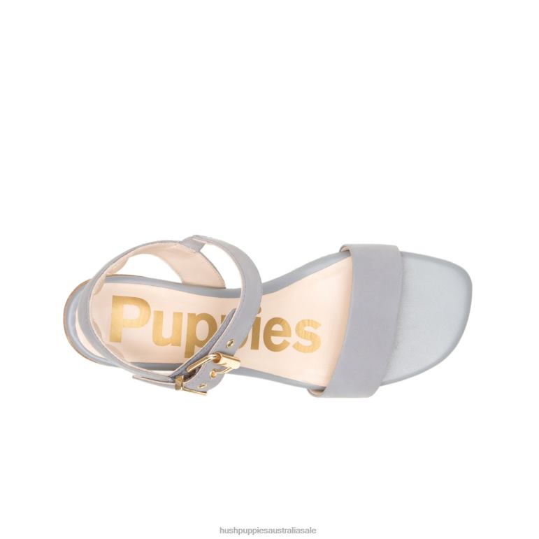 Cool Grey Nubuck Leila Quarter Strap Sandal Women Hush Puppies Heels F264D32