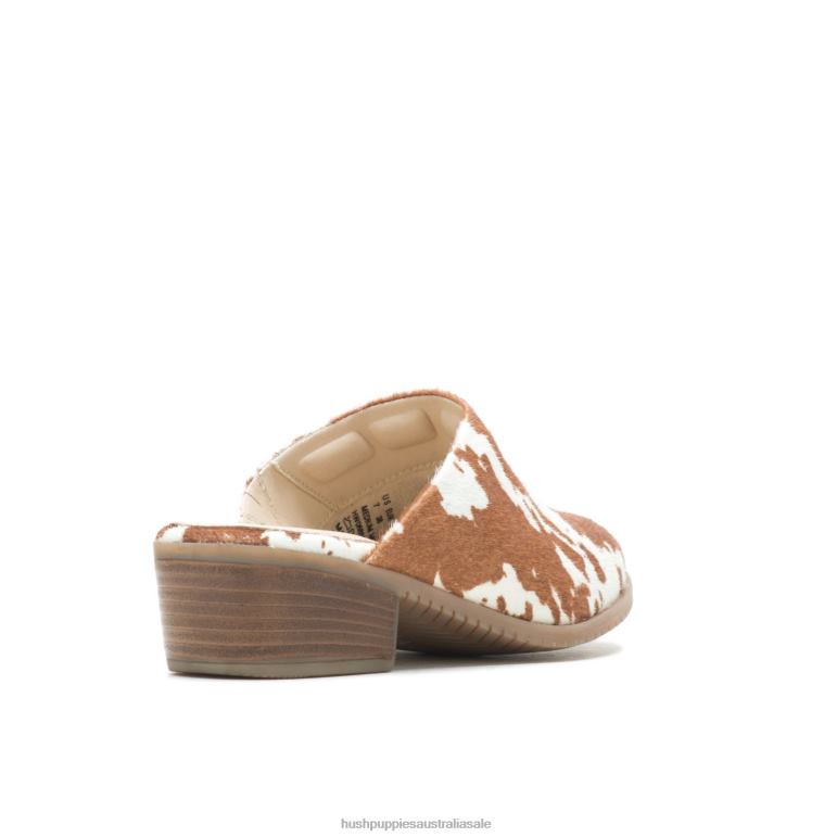 Cow Print Leather Sienna Mule Women Hush Puppies Heels F264D92