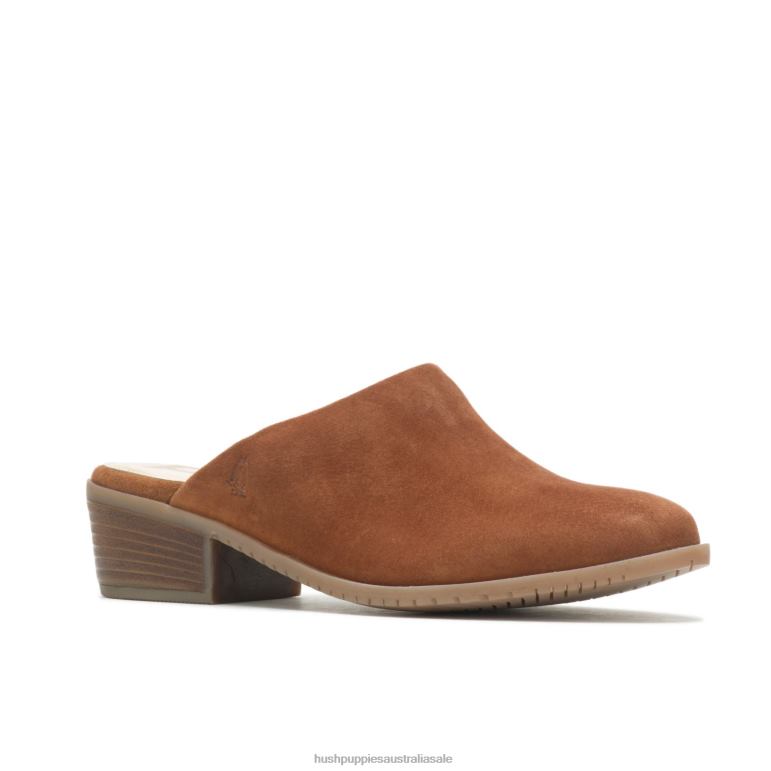 Rust Tan Suede Sienna Mule Women Hush Puppies Heels F264D94